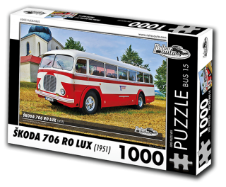 Puzzle BUS 15 - ŠKODA 706 RO LUX (1951) 1000 dílků