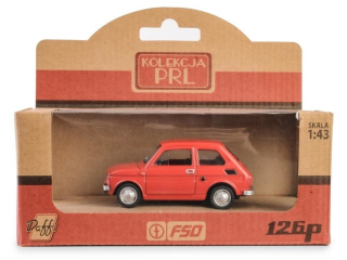 Fiat 126p - červená DAFFI 1:43