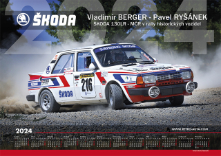 Kalendář Plakát 2024 - Škoda 130LR V. Berger