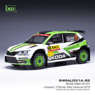 Škoda Fabia R5 No.31 J.Kopecký/P.Dresler Rally Catalunya  2018 - IXO 1:24