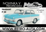 Trabant P 50 bílá/modrá 1:24 WHITEBOX