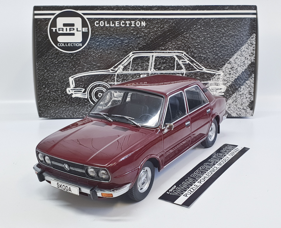 Škoda 120 LS (1979) Červená 8530 Triple9 1:18_
