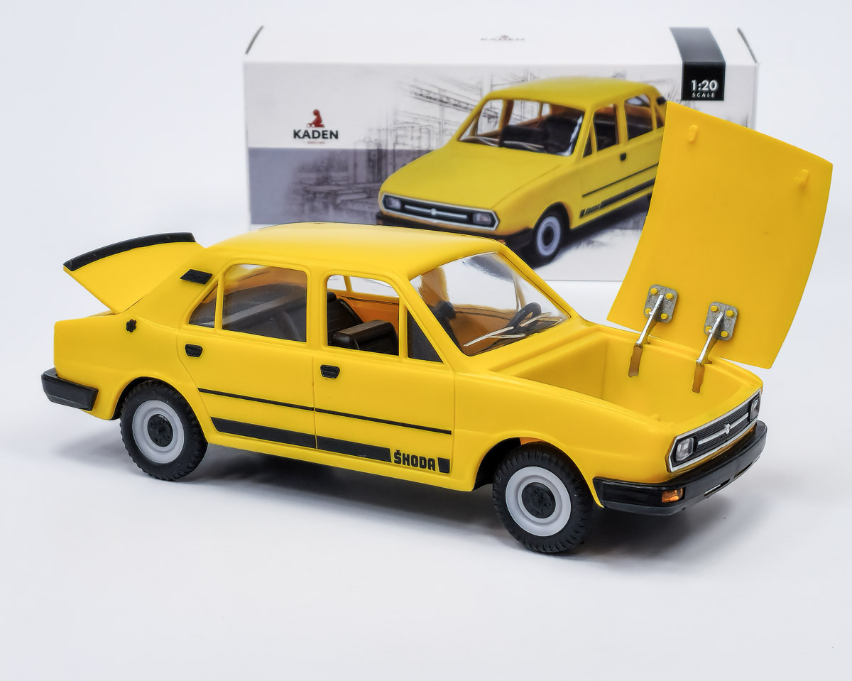 RETRO Škoda 120 L Žlutá (potisk) KADEN 1:20