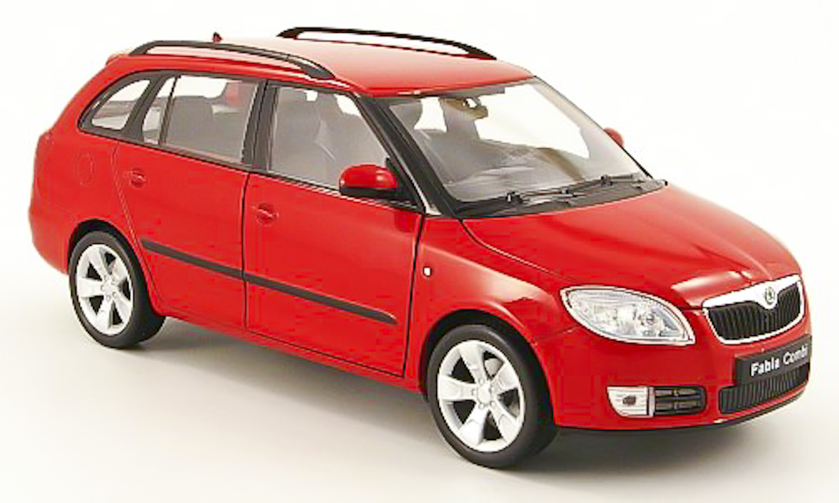 Škoda Fabia II Combi (2009) Červená 1:24