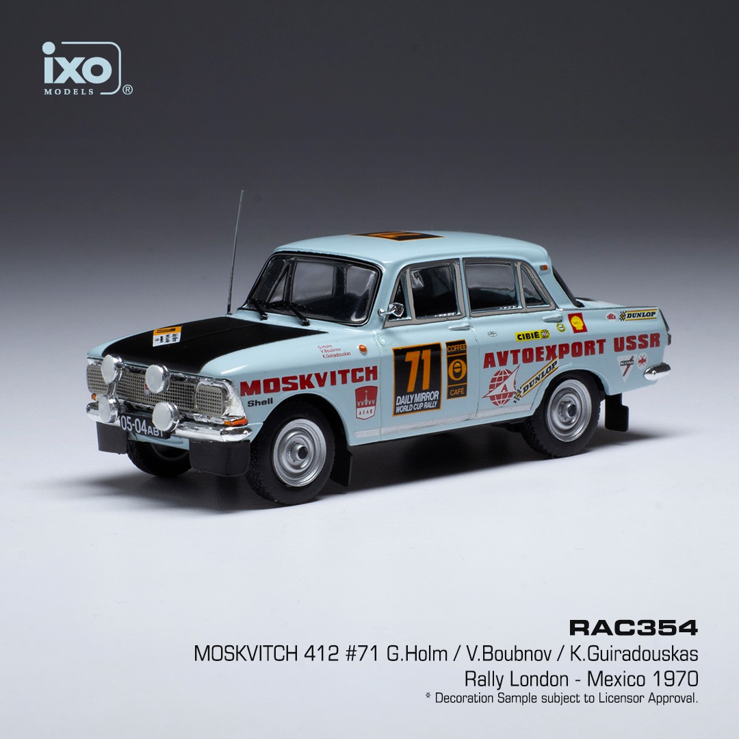 Moskwitsch 412, No.71, Rally London - Mexiko, 1970 G.Holm/V.Boubnov/K.Gui - 1:43