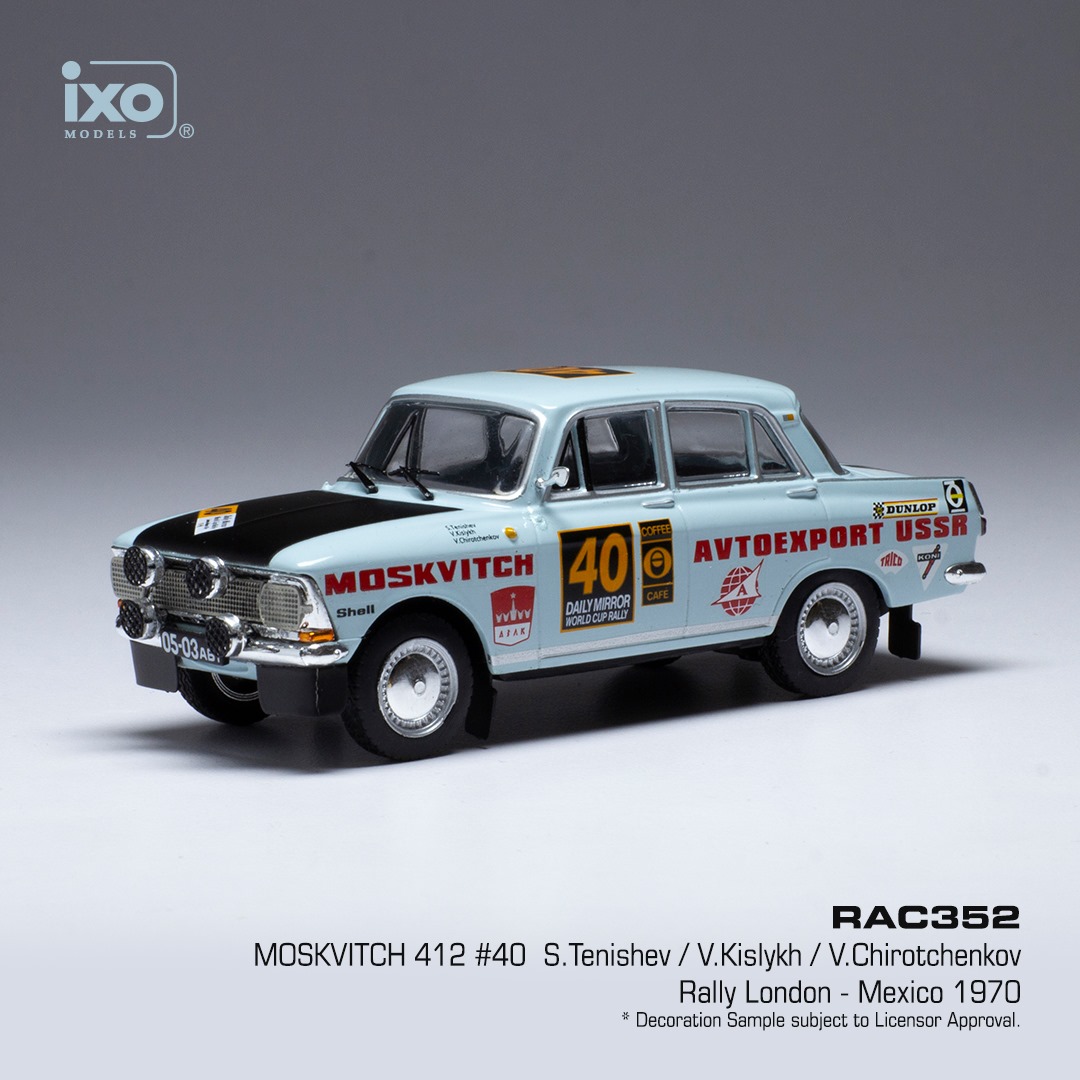 Moskwitsch 412, No.40, Rally London - Mexiko, 1970 L.Potapcikas/Y.Lesovsk - 1:43