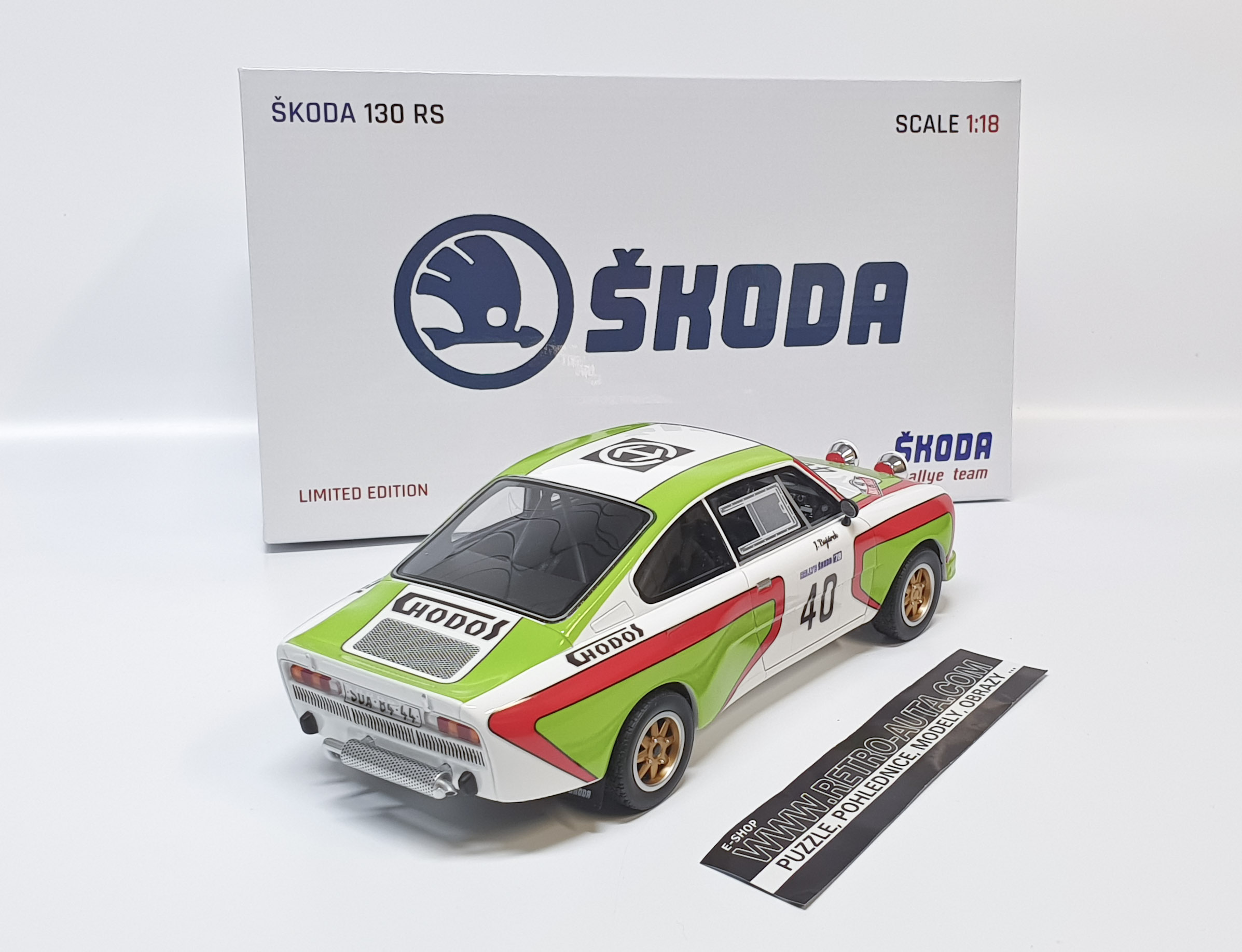 Škoda 130 RS Rallye ŠKODA 1978 no.40 CHODOS TEAM (K.Žahour/J.Bujárek) ACL 1:18