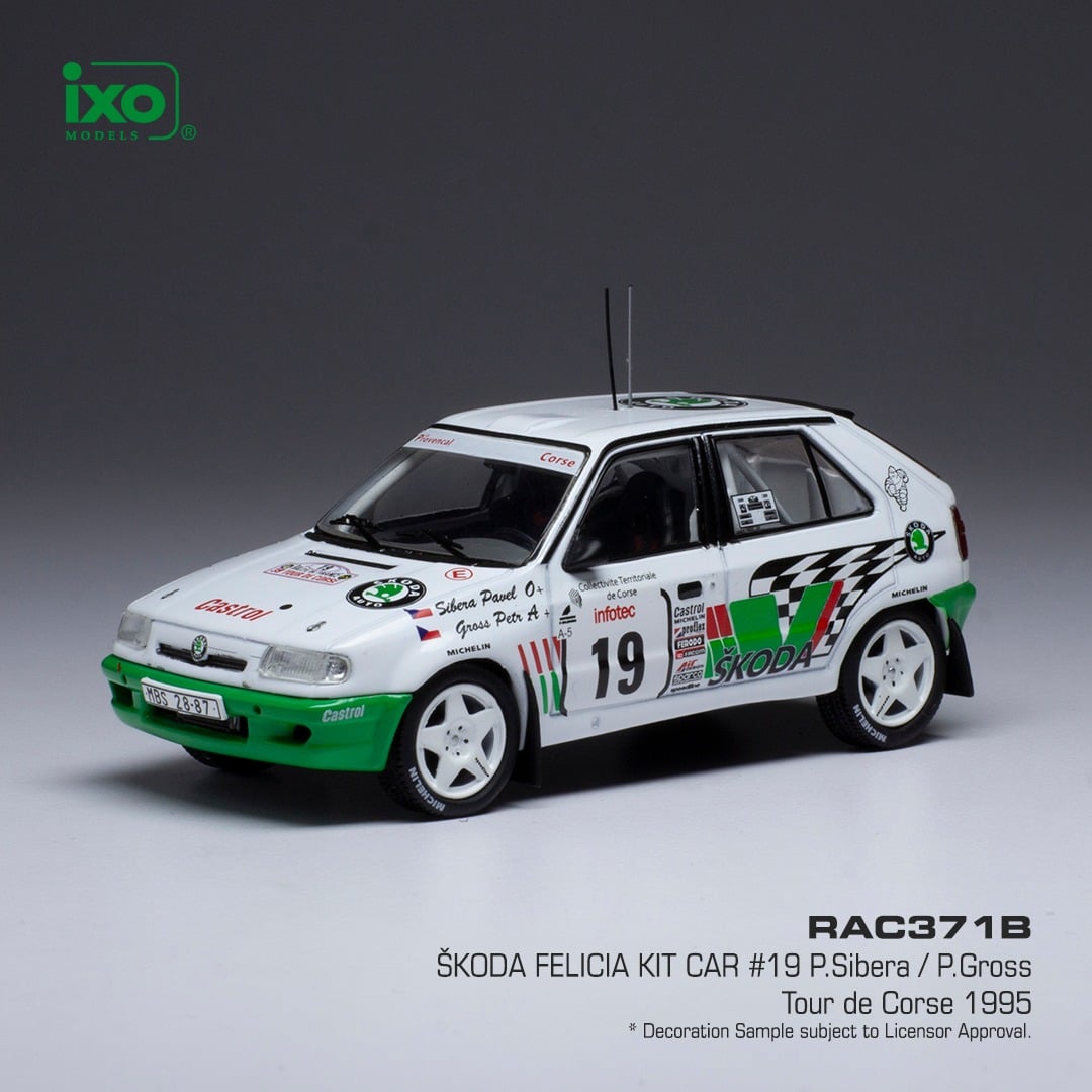 Skoda Felicia Kit Car, No.19 Rallye Tour de Corse 1995 (P.Sibera/P.Gross) 1:43