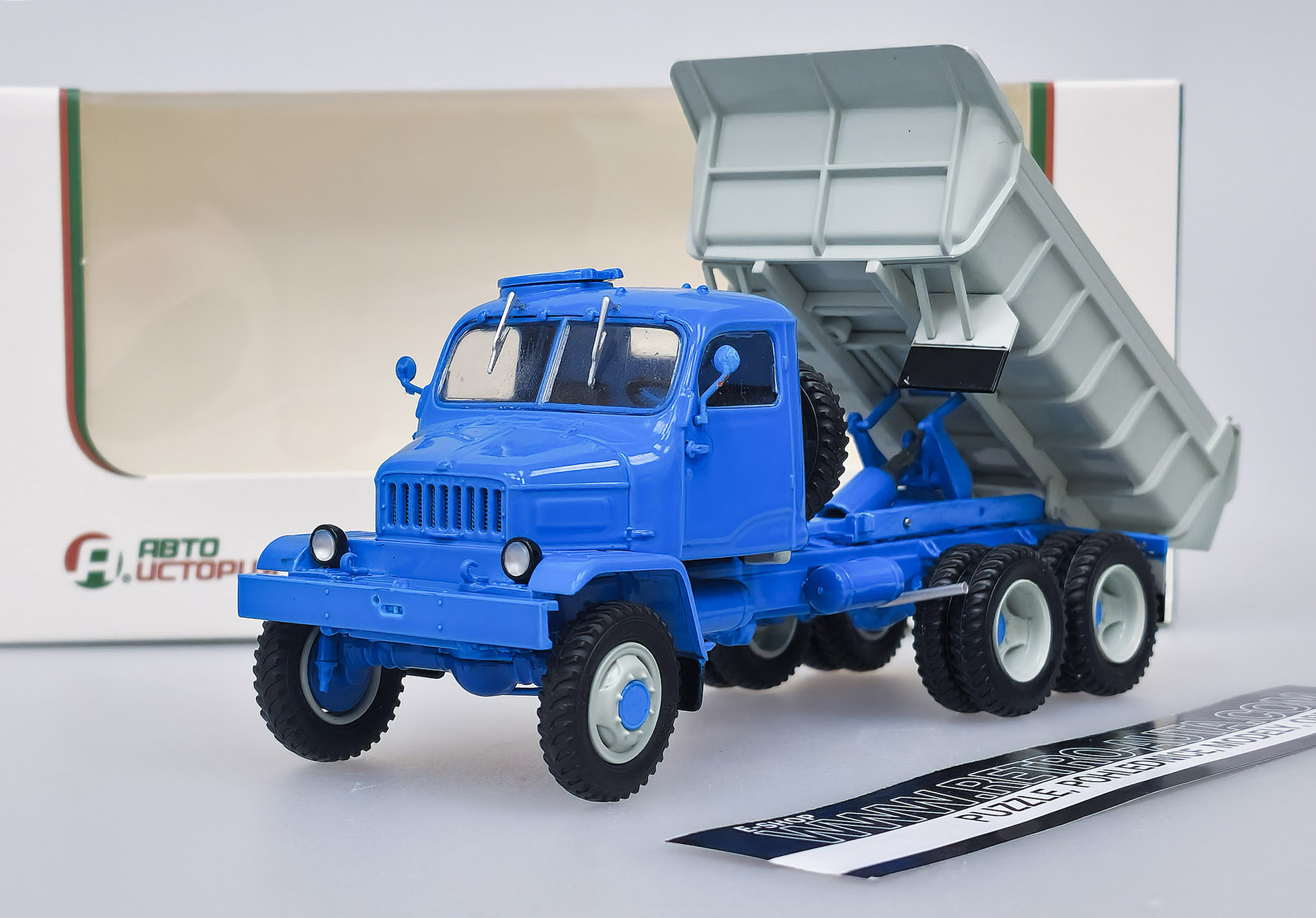 Praga V3S sklápěč - modrá/šedá 1:43 MODIMIO
