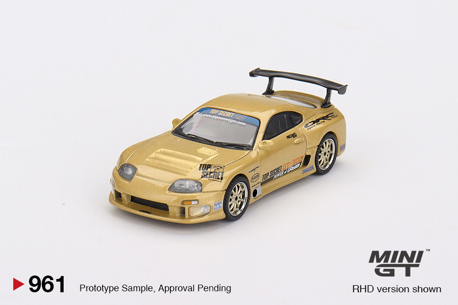 Toyota Supra (A80) Top Secret GT-300 Top Secret Gold RHD - Mini GT 1:64