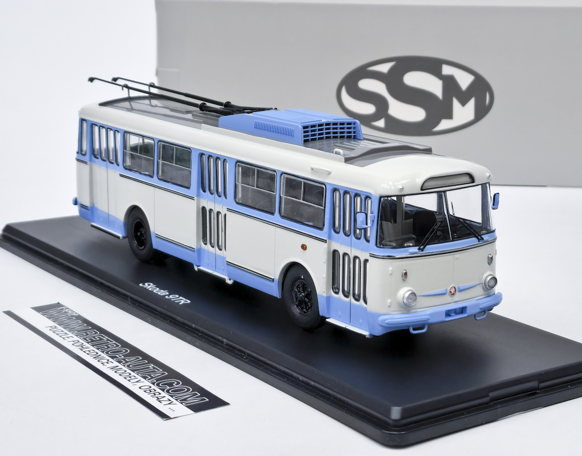 Škoda 9TR Trolejbus modrá/bílá SSM 1:43 
