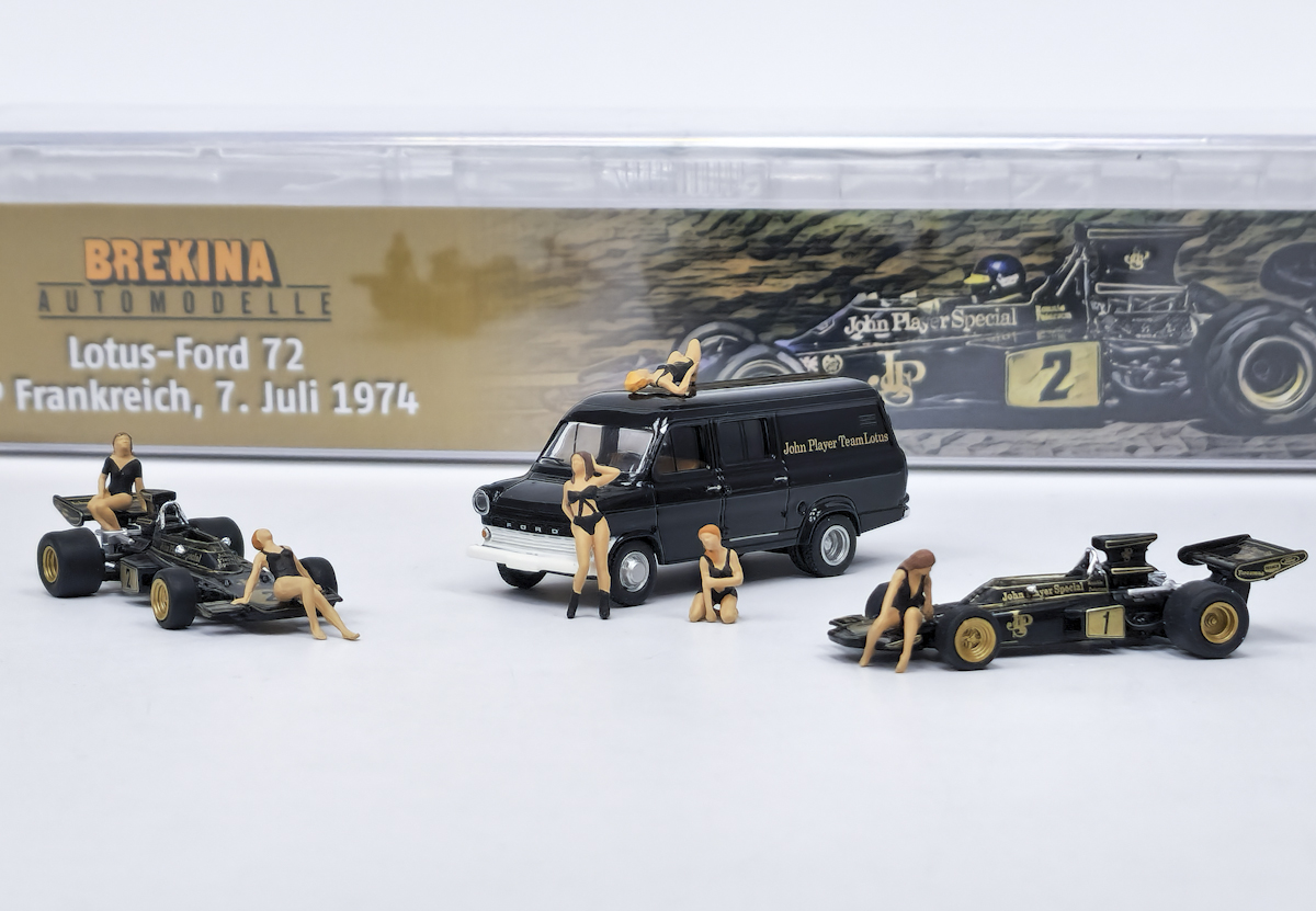 Set LOTUS JPS F1 GP Nürburgring 1974 - Brekina 1:87