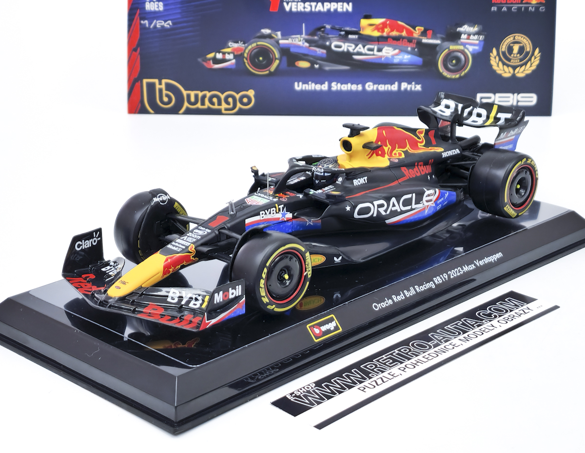  Red Bull F1 RB19  #1 M.Verstappen Team Oracle Red Bull Racing GP Austin 2023 - Bburago 1:24