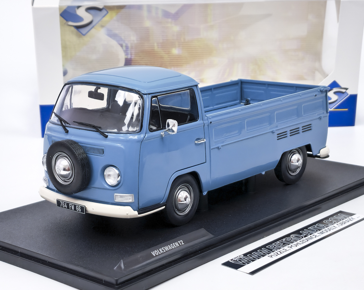 Volkswagen T2 Pick-Up (1968) Blue Petrol - SOLIDO 1:18