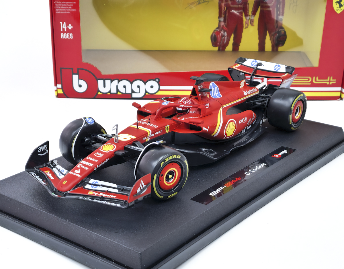 Ferrari SF-24 no.16 Scuderia Formule 1 Ch.Leclerc 2024 - Bburago 1:18