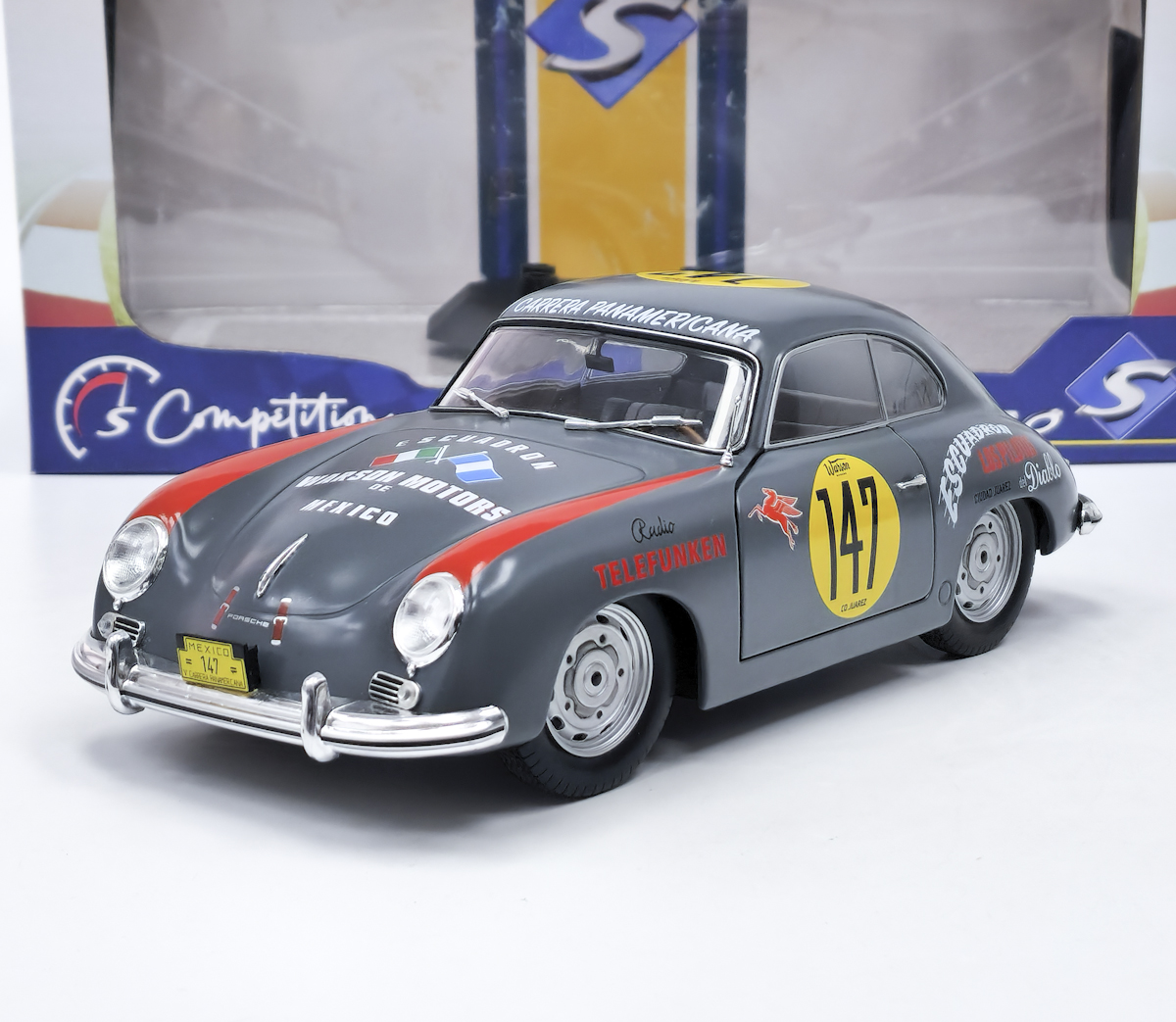 Porsche 356 Pre-A #147 Racing Tribute (1954) šedá SOLIDO 1:18
