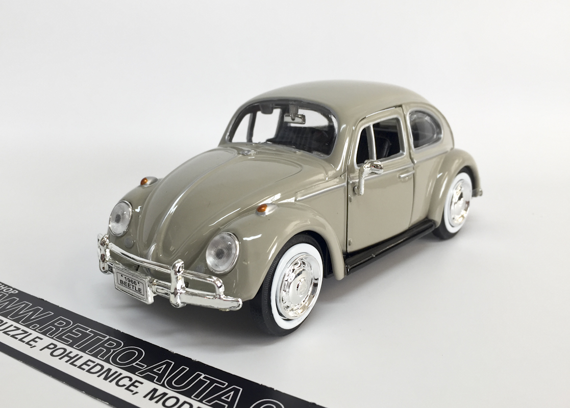 Volkswagen Beetle (1966) Béžová Motor Max 1:24