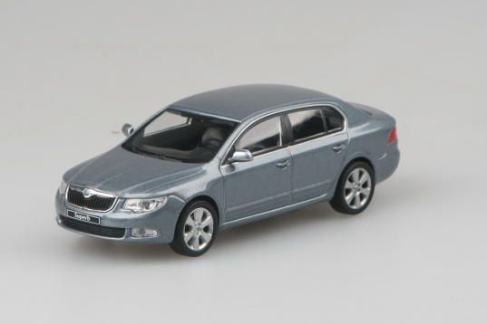 Škoda Superb II (2008) - Šedá Steel Metalíza ABREX 1:43