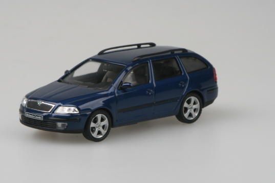 Škoda Octavia II Combi (2004) - Modrá Hlubinná Metalíz ABREX 1:43