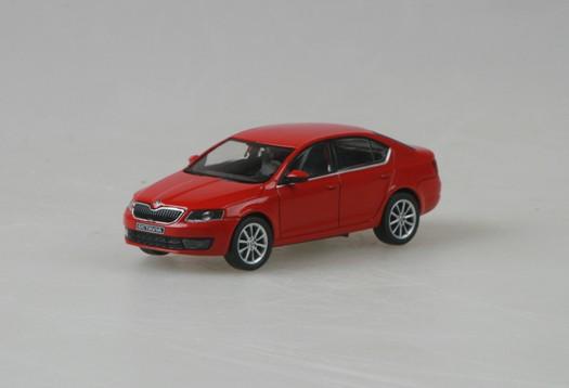 _Škoda Octavia III (2012) - Červená Corrida Uni ABREX 1:43