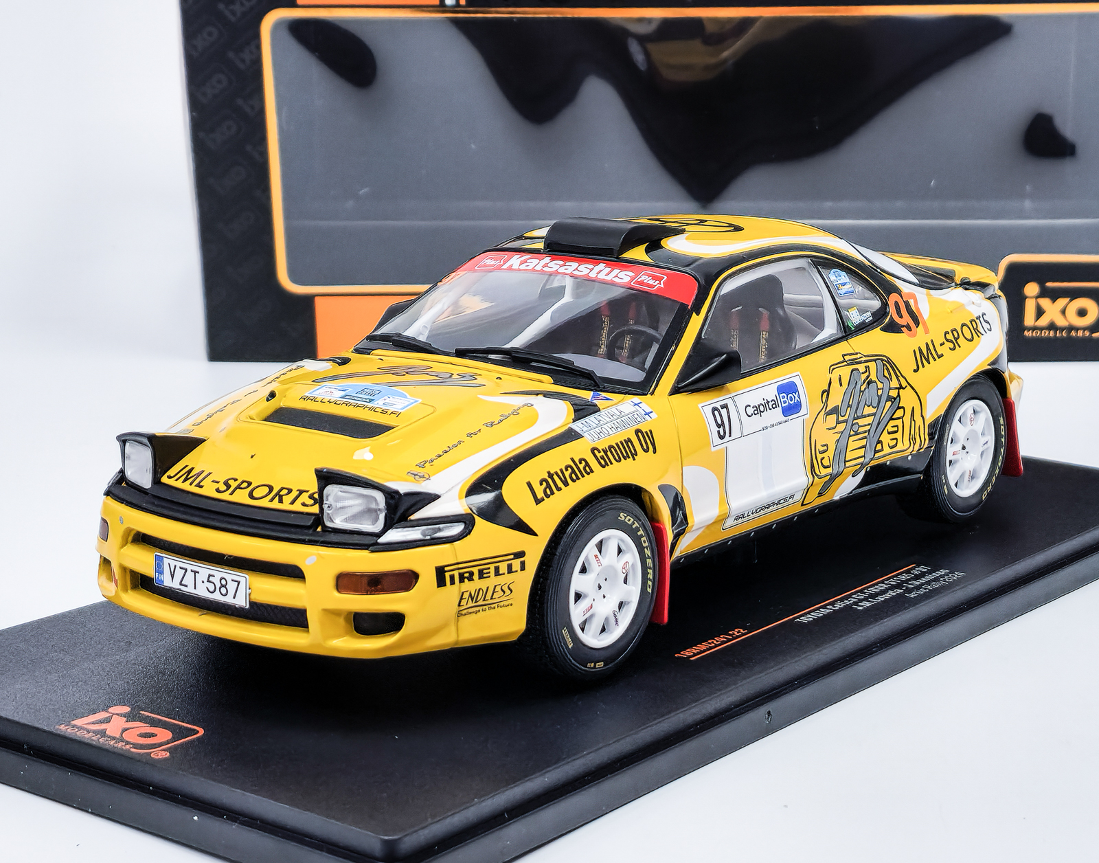 Toyota Celica GT 4 Turbo (ST 185) #97 J.M.Latvala/J.Hanninen Rally Artic 2024 IXO 1:18