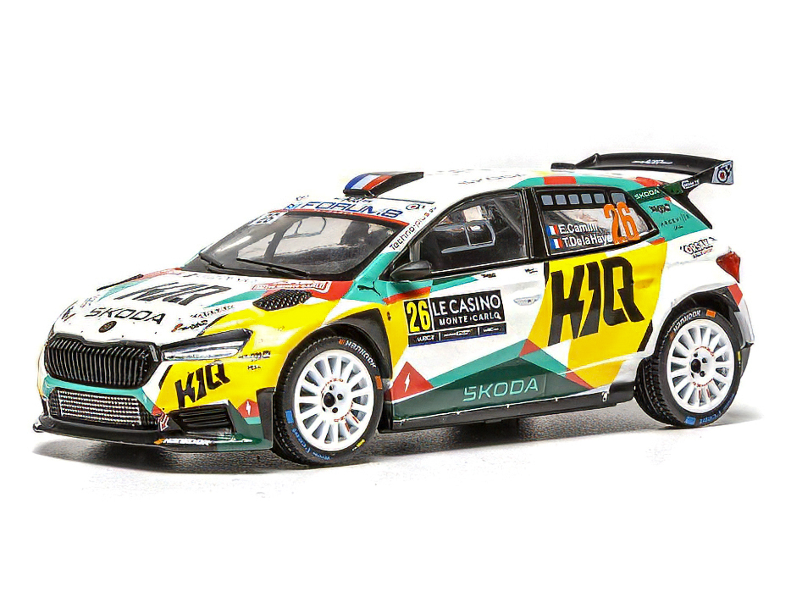 Škoda Fabia RS Rally2 #26 E.Camilli/T.De la Haye Rallye Monte Carlo 2026 IXO 1:43