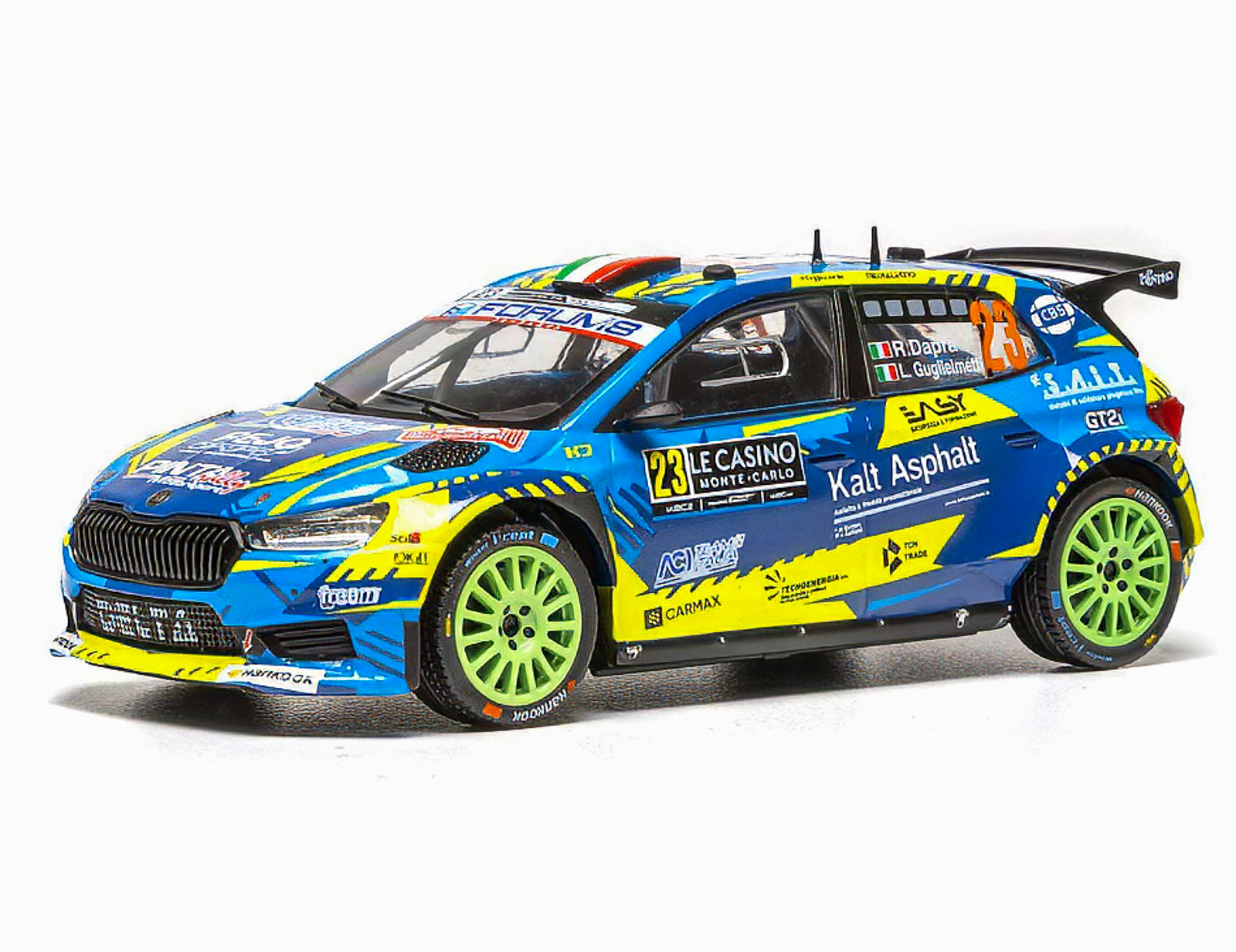 Škoda Fabia RS Rally2 #23 R.Dapra/L.Guglielmetti Rallye Monte Carlo 2026 IXO 1:43