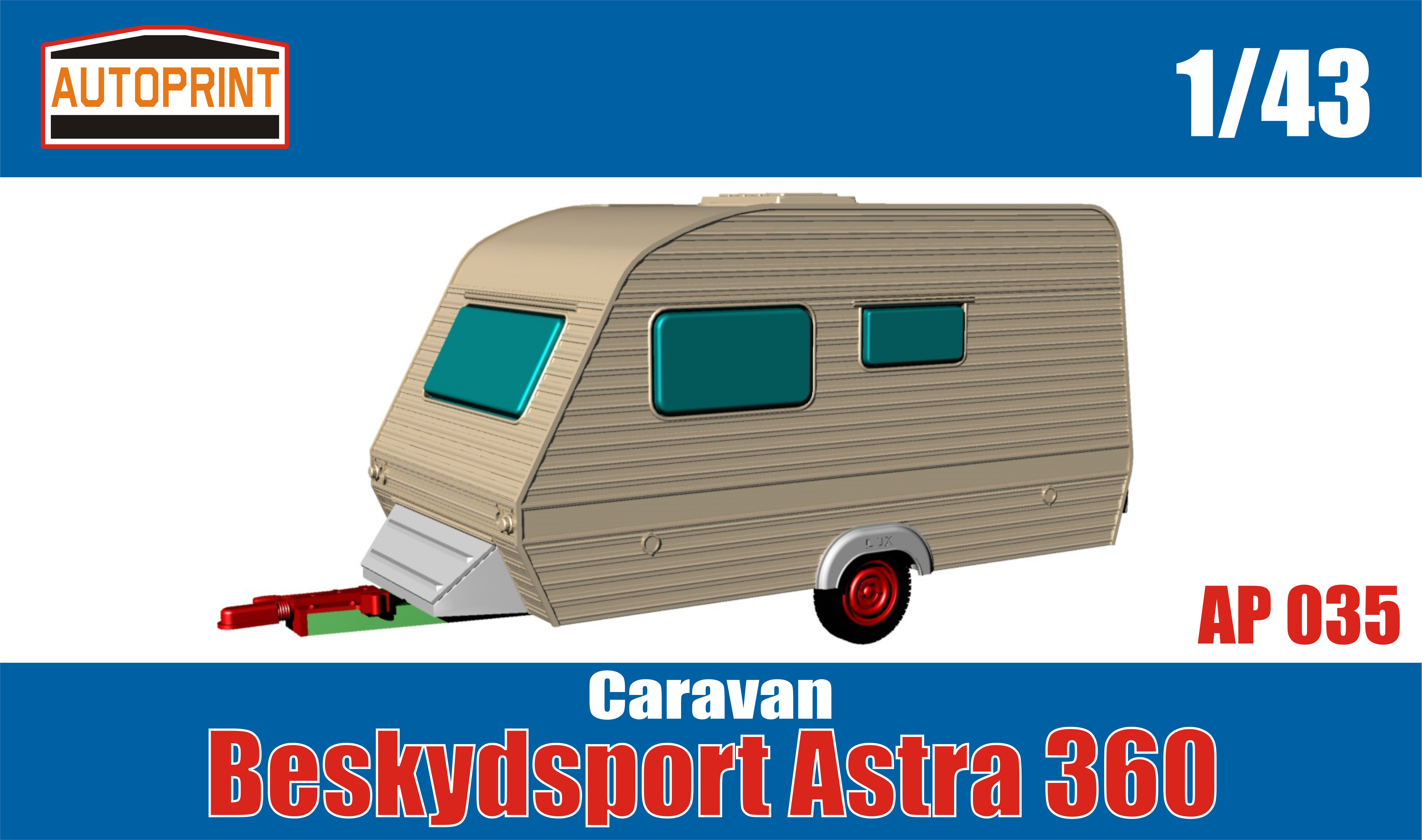 Stavebnice Karavan Beskyd Astra 360 - AUTOPRINT 1:43