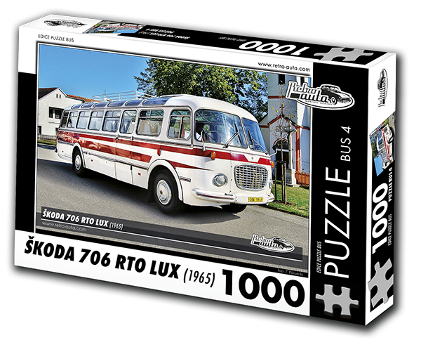 Puzzle BUS 04 - ŠKODA 706 RTO LUX (1965) 1000 dílků