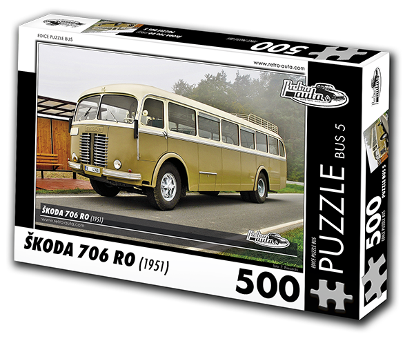 Puzzle BUS 05 - ŠKODA 706 RO (1951) 500 dílků