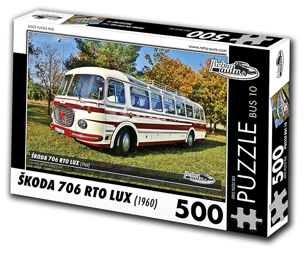 Puzzle BUS 10 - ŠKODA 706 RTO LUX (1960) 500 dílků