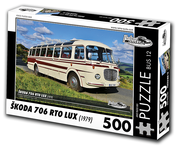 Puzzle BUS 12 - ŠKODA 706 RTO LUX (1979) 500 dílků