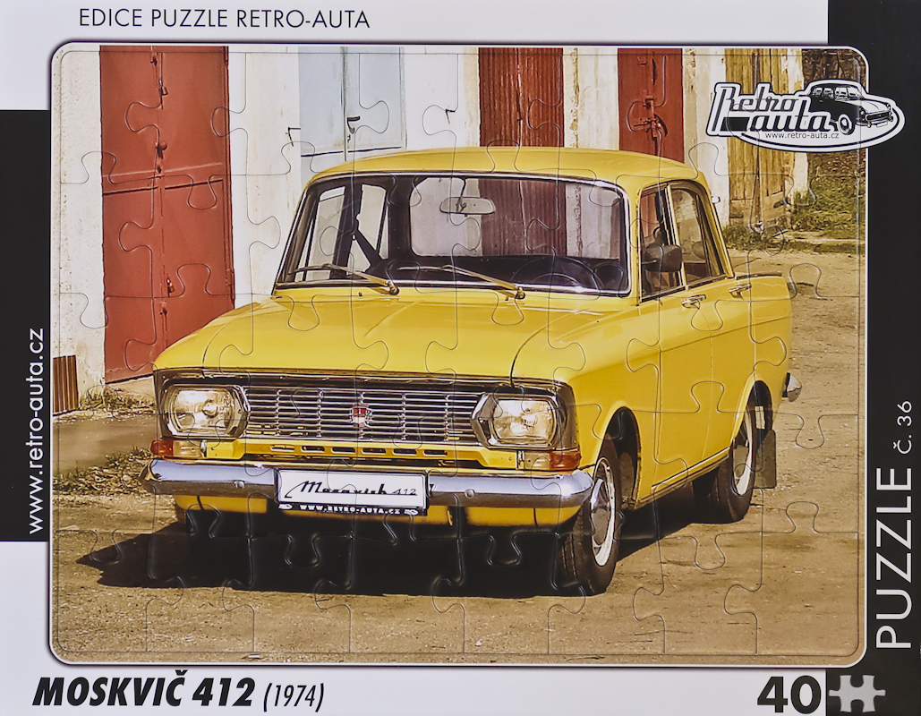 Puzzle č. 36 - MOSKVIČ 412 (1974) 40 dílků