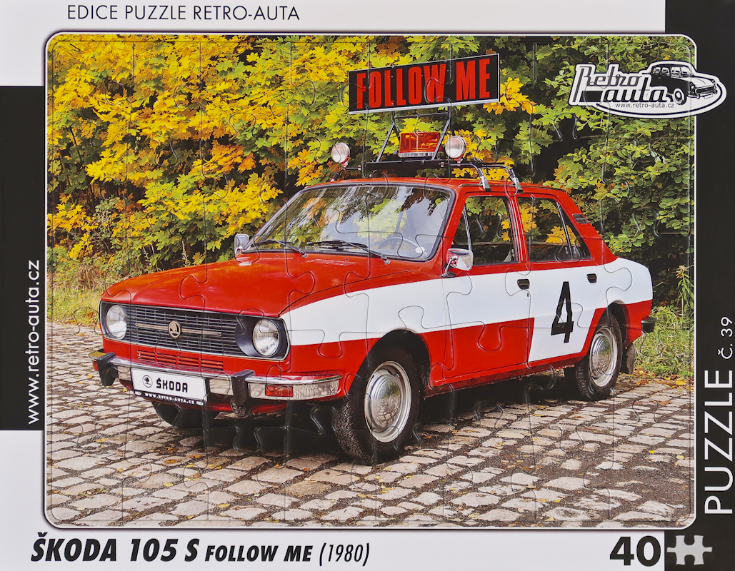 Puzzle č. 39 - ŠKODA 105 S FOLLOW ME (1980) 40 dílků