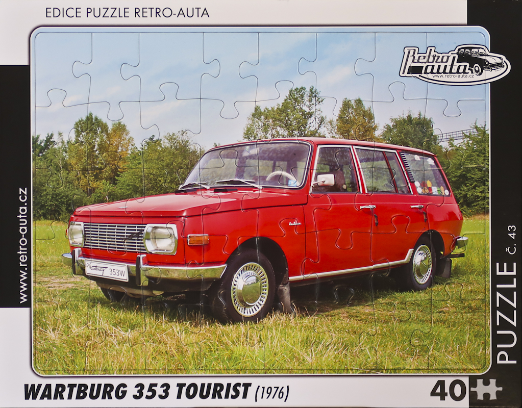 Puzzle č. 43 - WARTBURG 353 TOURIST (1976) 40 dílků