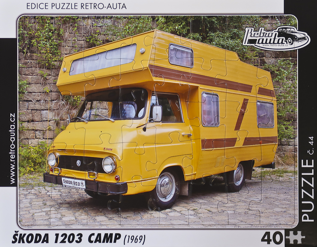 Puzzle č. 44 - ŠKODA 1203 CAMP (1969) 40 dílků