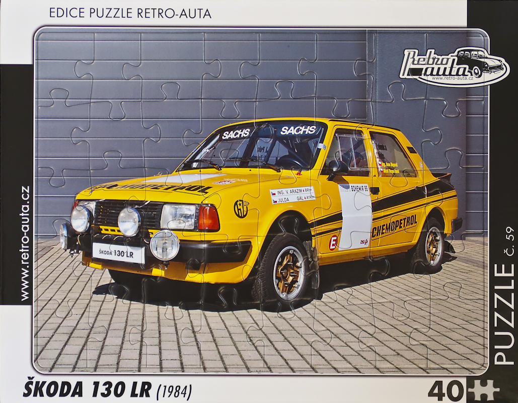 Puzzle č. 59 - ŠKODA 130 LR (1984) 40 dílků