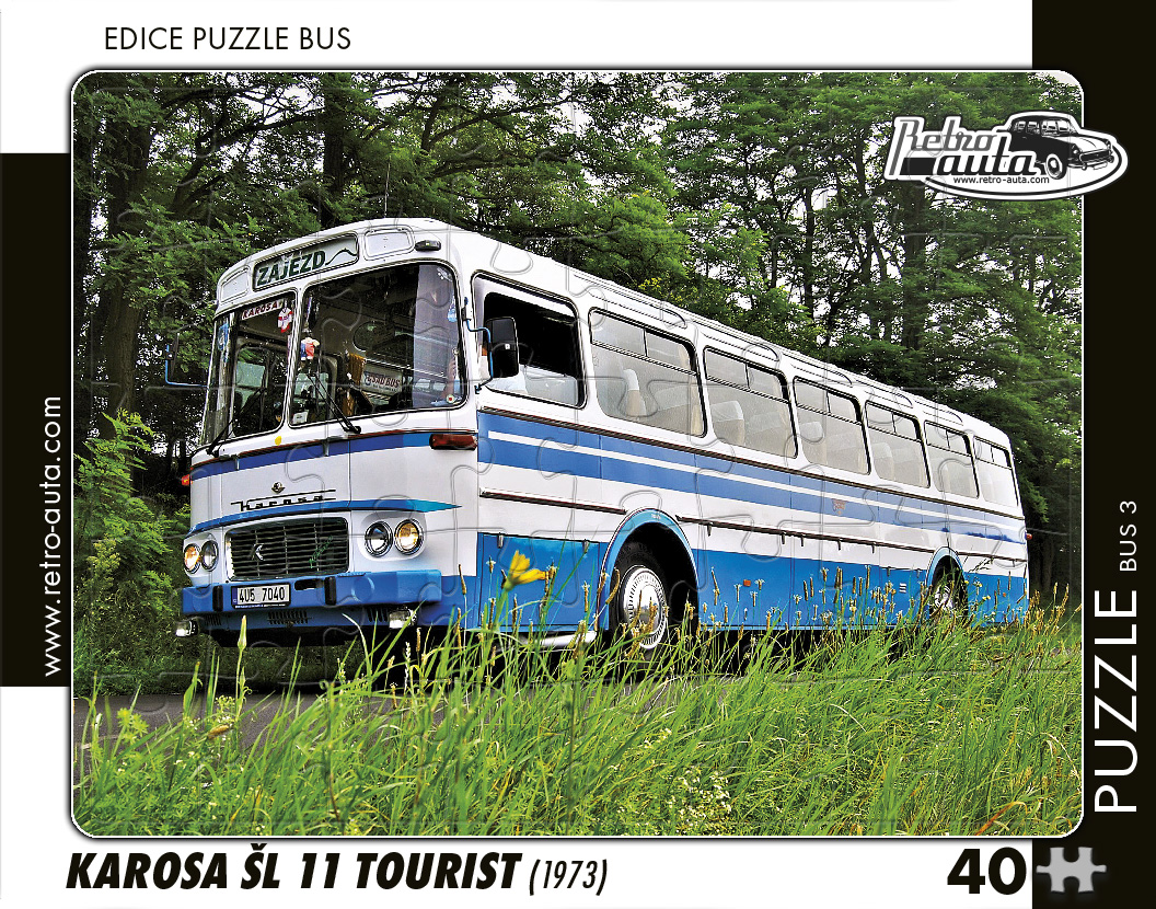 Puzzle BUS 03 - KAROSA ŠL 11 TOURIST (1973) 40 dílků