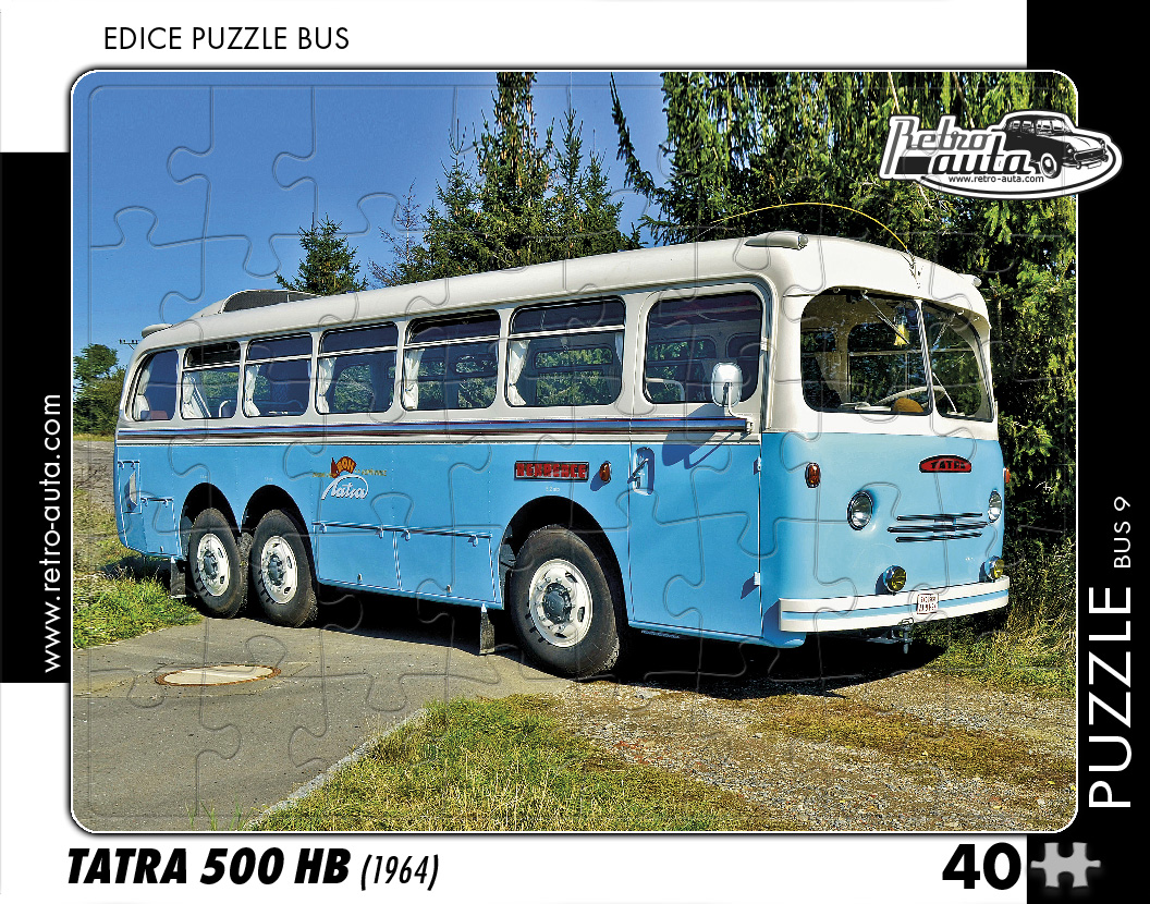 Puzzle BUS 09 - TATRA 500 HB (1964) 40 dílků