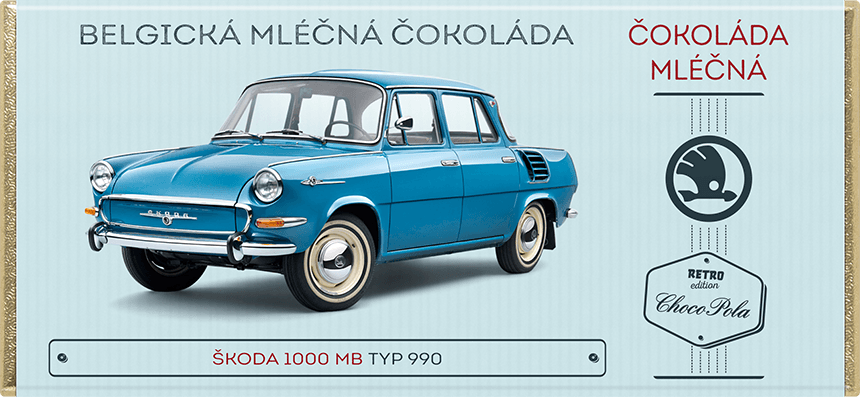 Škoda 1000 MB, typ 990 - mléčná čokoláda 100 g
