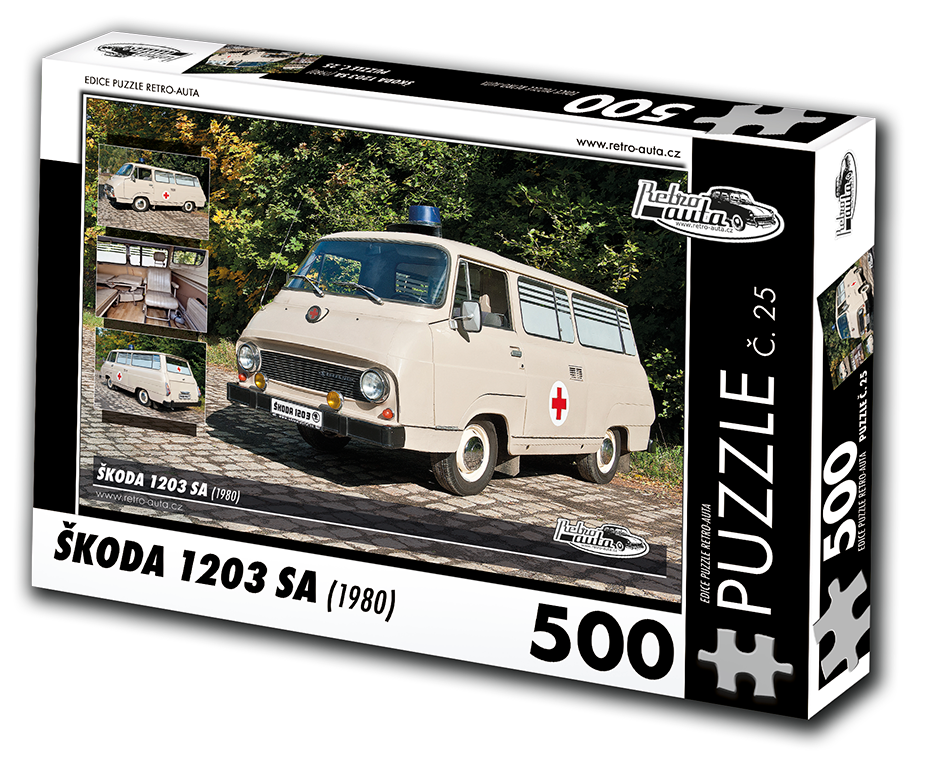 Puzzle č. 25 - ŠKODA 1203 SA (1980) 500 dílků