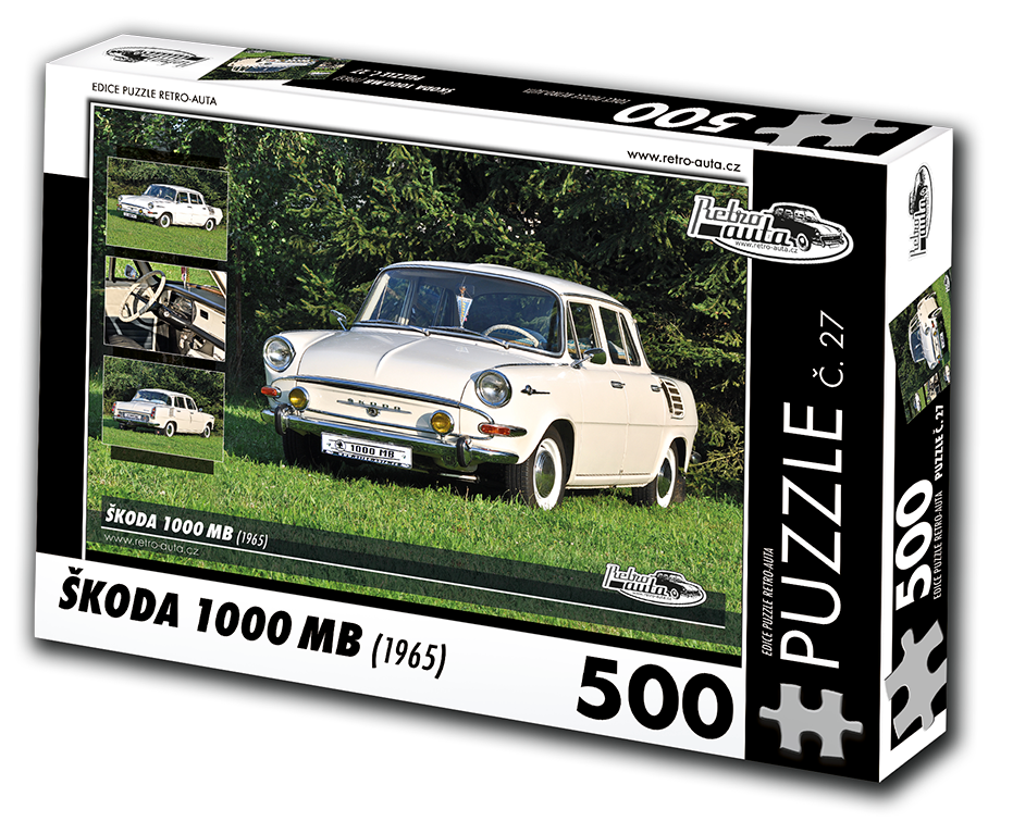 Puzzle č. 27 - ŠKODA 1000 MB (1965) 500 dílků