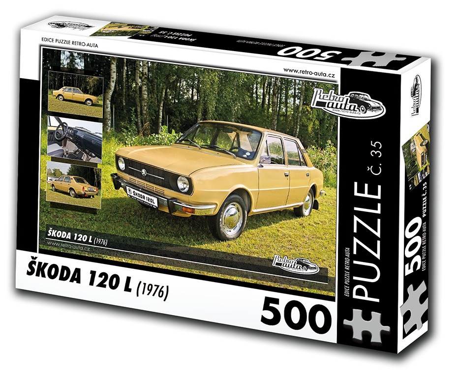 Puzzle č. 35 - ŠKODA 120 L (1976) 500 dílků