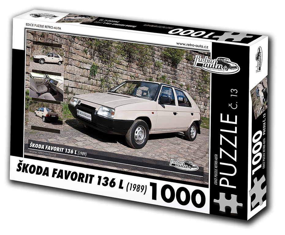 Puzzle č. 13 - ŠKODA FAVORIT 136 L (1989) 1000 dílků