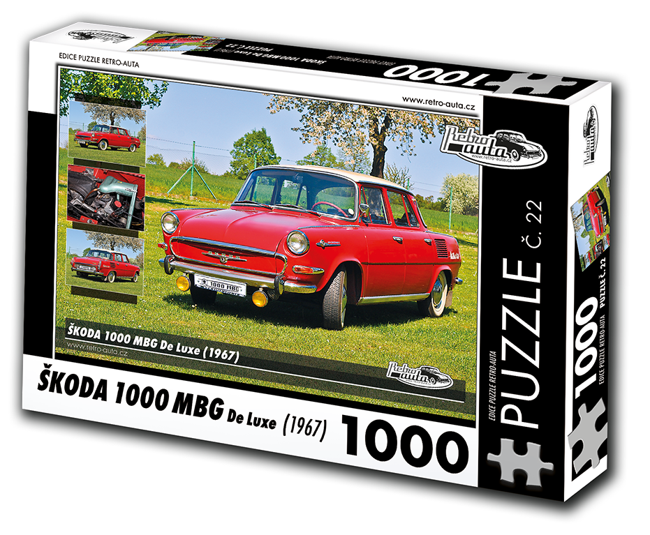 Puzzle č. 22 - ŠKODA 1000 MBG De Luxe (1967) 1000 dílků