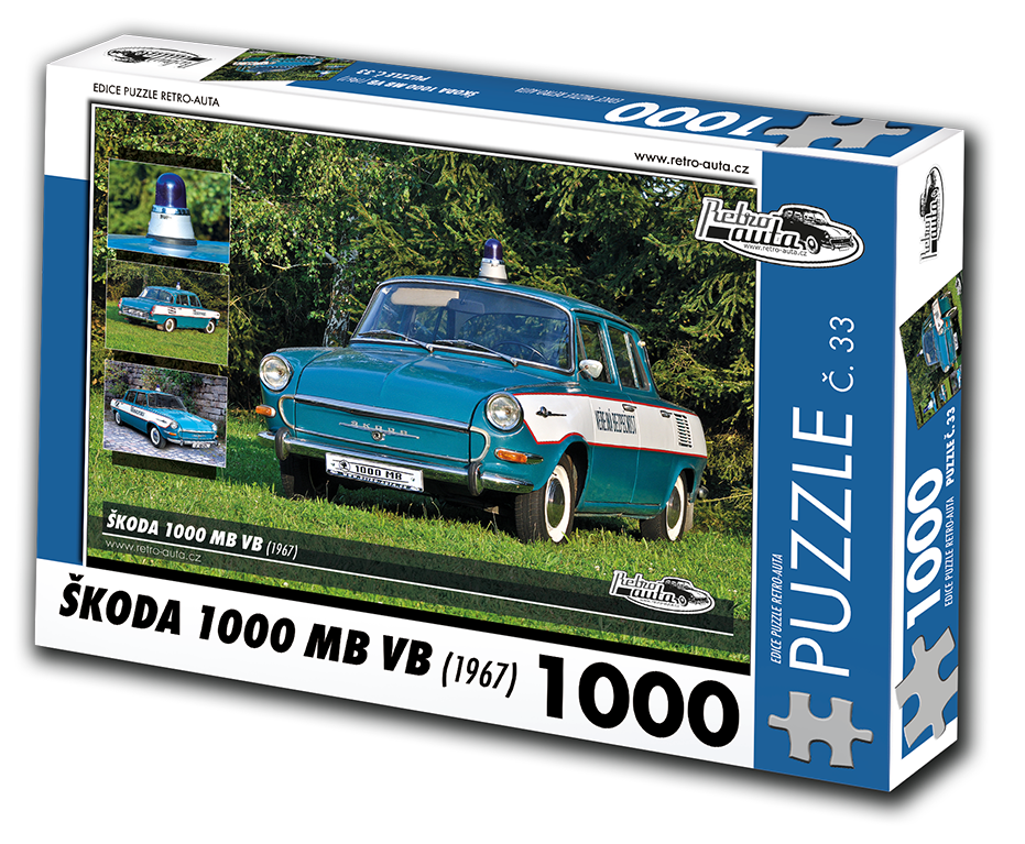Puzzle č. 33 - ŠKODA 1000 MB VB (1967) 1000 dílků