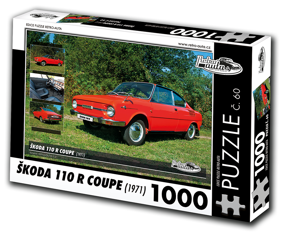 Puzzle č. 60 - ŠKODA 110 R COUPE (1971) 1000 dílků