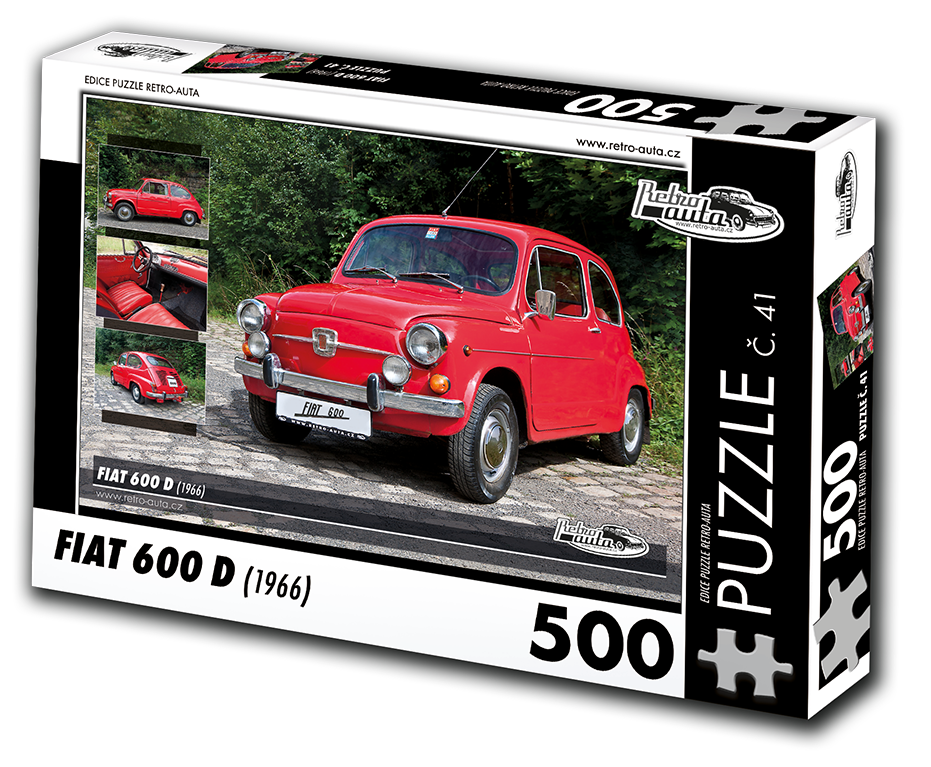Puzzle č. 41 - FIAT 600 D (1966) 500 dílků