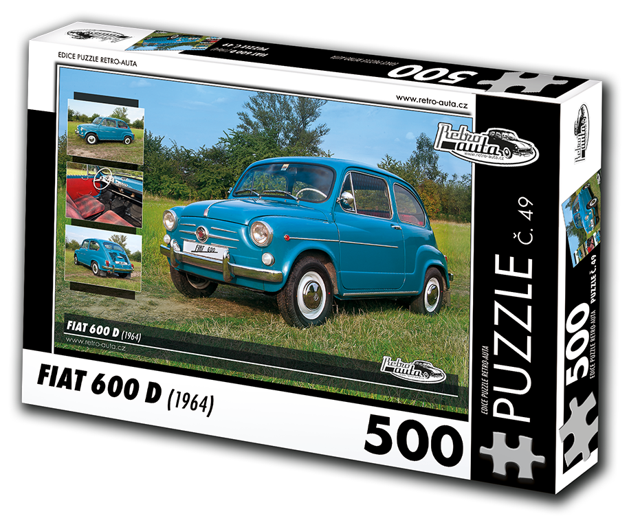 Puzzle č. 49 - FIAT 600 D (1964) 500 dílků