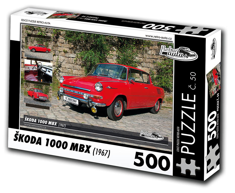 Puzzle č. 50 - ŠKODA 1000 MBX (1967) 500 dílků